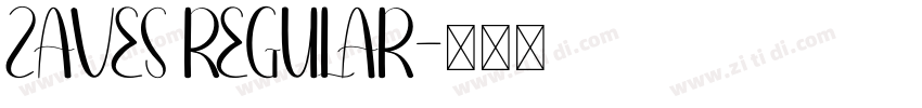 ZAVES REGULAR字体转换